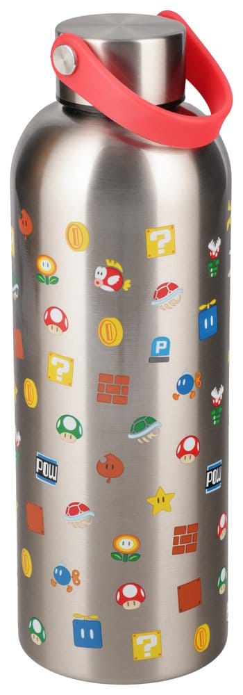 Super Mario Metall Trinkflasche mit Trageschlaufe Image 1
