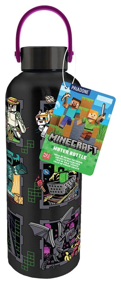 Minecraft Maskottchen Metall Trinkflasche mit Trageschlaufe Image