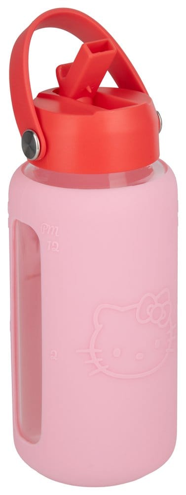 Sanrio Glas Trinkflasche Hello Kitty mit Hülle Image 1
