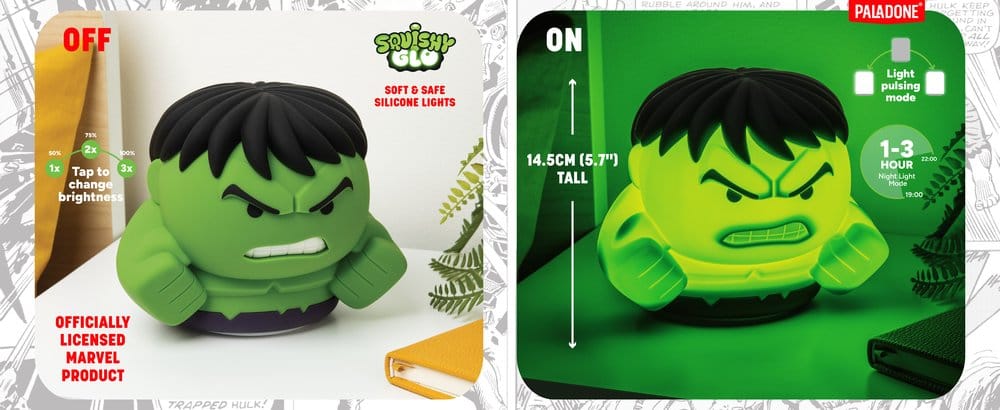 Marvel Universe SquishyGlo Silikon-Leuchte Hulk Rechargeable 15 cm Image 2
