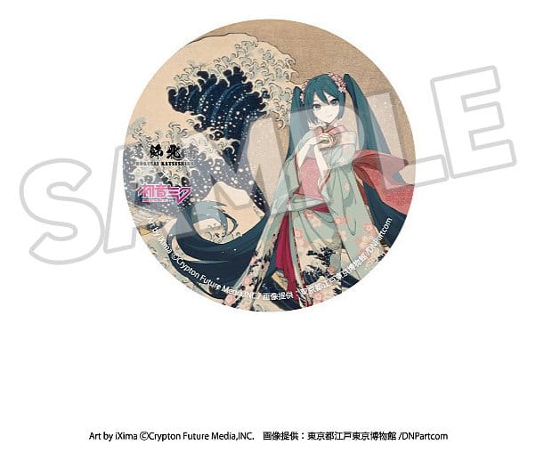 Katsushika Hokusai x Hatsune Miku Ansteck-Buttons 6 cm Blind Box Sortiment (8) Image 4