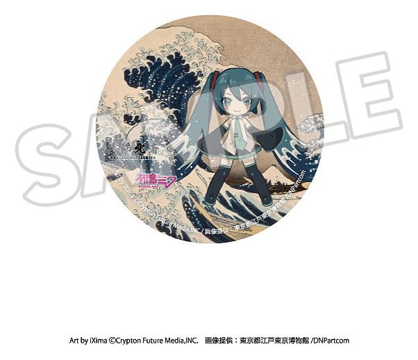 Katsushika Hokusai x Hatsune Miku Ansteck-Buttons 6 cm Blind Box Sortiment (8) Image 8