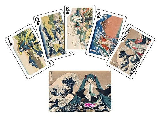 Katsushika Hokusai x Hatsune Miku Spielkarten Image 1