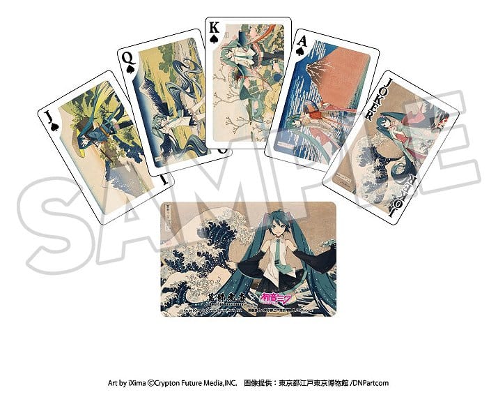 Katsushika Hokusai x Hatsune Miku Spielkarten Image 2
