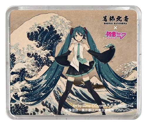 Katsushika Hokusai x Hatsune Miku 3D Magnet Thirty-six Views of Mount Fuji The Great Wave off Kanagawa Image 1