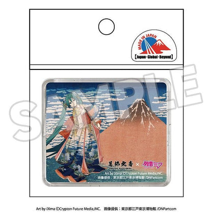 Katsushika Hokusai x Hatsune Miku 3D Magnet Thirty-six Views of Mount Fuji Fine Wind, Clear Morning Image 3