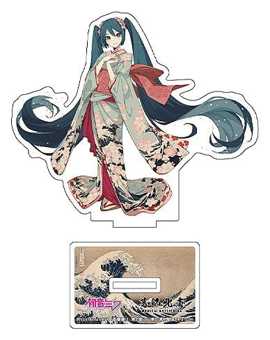 Hatsune Miku x Katsushika Hokusai iXima Die-Cut Acrylaufsteller The Great Wave off Kanagawa 10 cm (5) Image 3