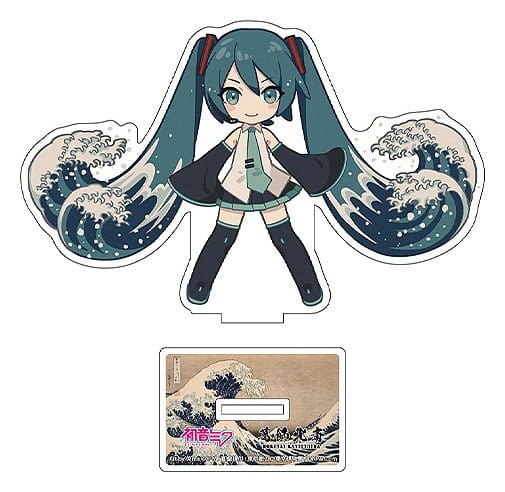 Hatsune Miku x Katsushika Hokusai iXima Die-Cut Acrylaufsteller The Great Wave off Kanagawa (Chibi) 10 cm (5) Image