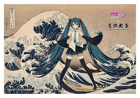 Hatsune Miku x Katsushika Hokusai iXima Postcard The Great Wave off Kanagawa (10) Image 2