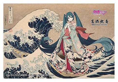 Hatsune Miku x Katsushika Hokusai iXima Postcard The Great Wave off Kanagawa (10) Image 4