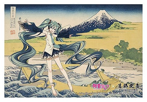 Hatsune Miku x Katsushika Hokusai iXima Postcard The Great Wave off Kanagawa (10) Image 6