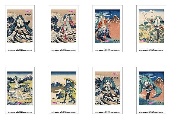 Hatsune Miku×Katsushika Hokusai iXima Instant Photo Card Blind Box Assortment (8) Image