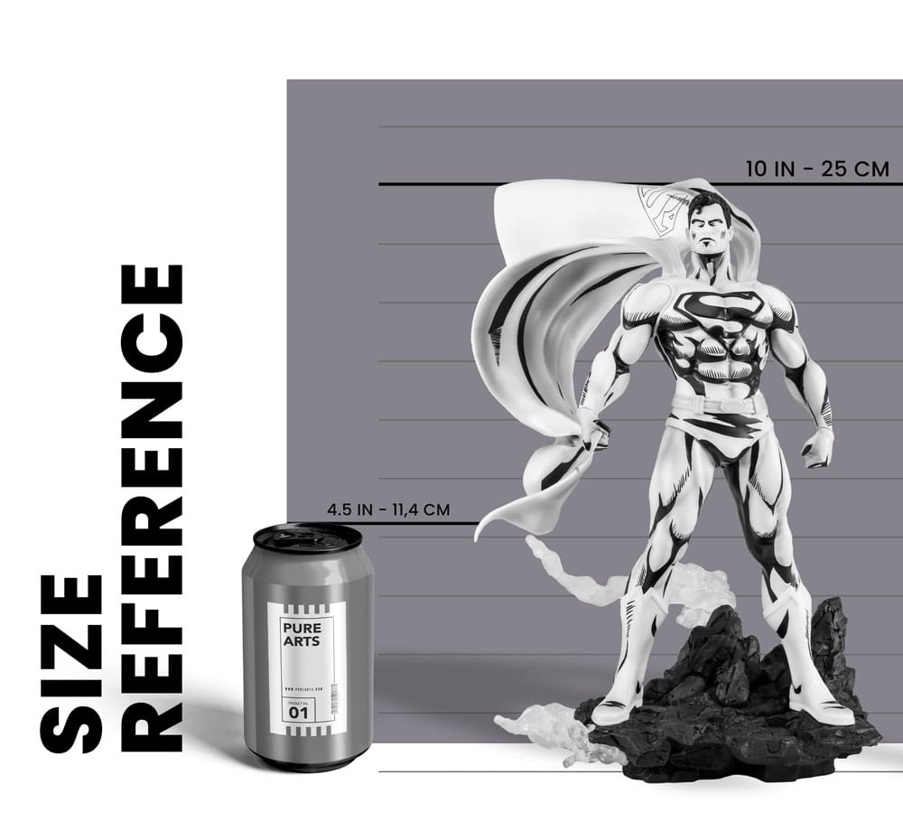 Man of Steel PX PVC Statue 1/8 SDCC 2024 Superman Black & White Version 36 cm Image 2