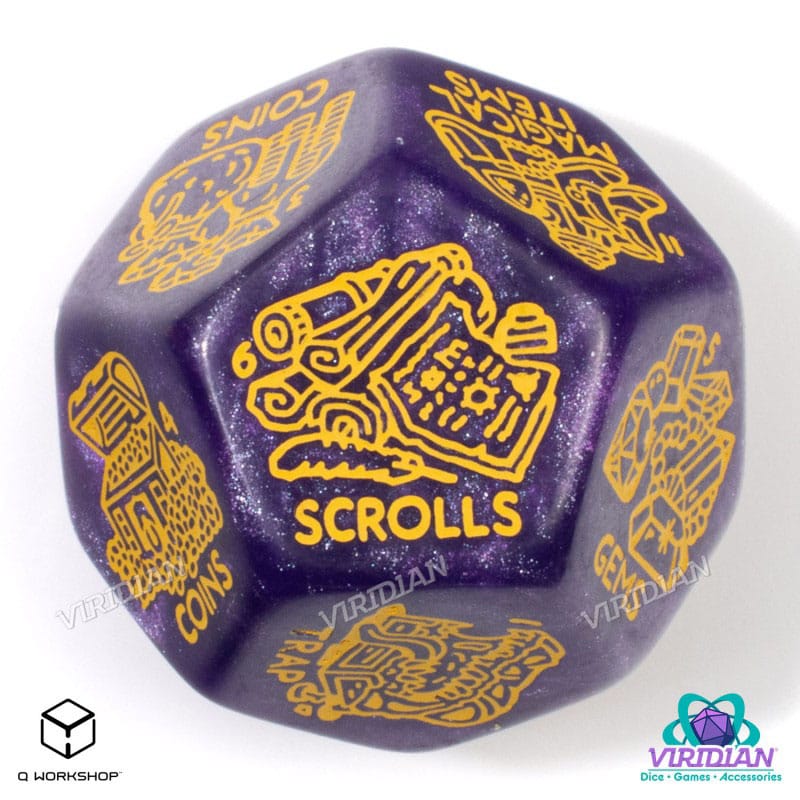 Viridian Würfel Jumbo Würfel Treasure Generator Die D12 Shimmering Purple Image 2