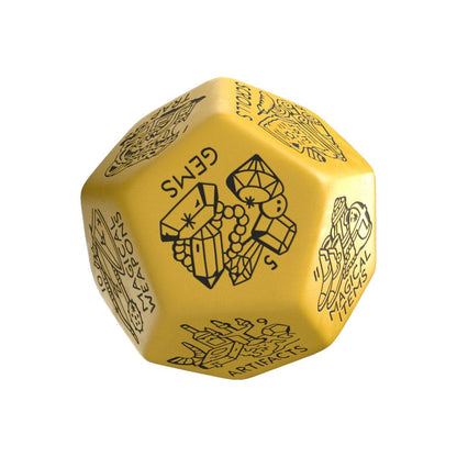 Viridian Würfel Jumbo Würfel Treasure Generator Die D12 Gelb Image 1