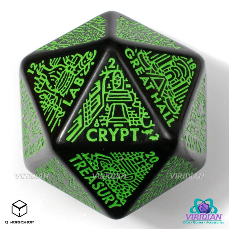 Viridian Würfel Jumbo Würfel Dungeon Room Generator D20 Schwarz Image 3