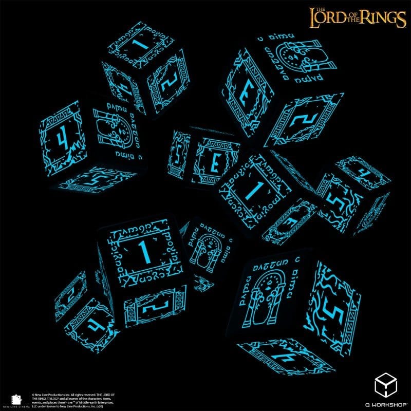 Der Herr der Ringe: 10er D6 Würfelset Moria (Glow in the dark) Image 1