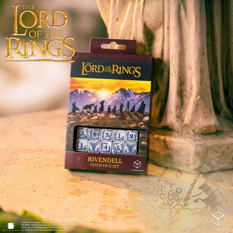 Der Herr der Ringe: 10er D6 Würfelset Bruchtal (Stein) Image 2