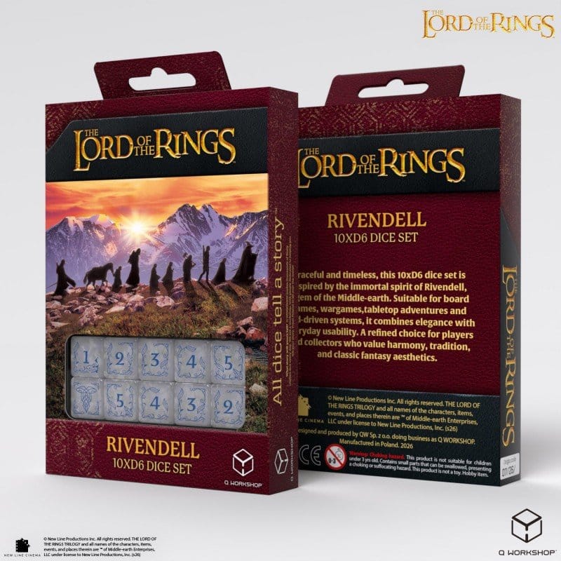 Der Herr der Ringe: 10er D6 Würfelset Bruchtal (Stein) Image 4