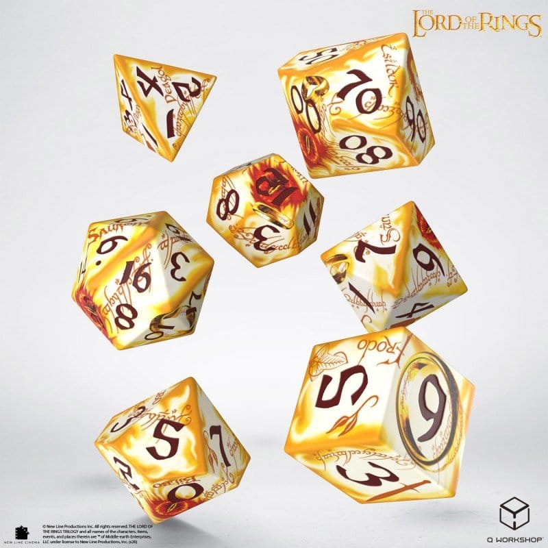 Der Herr der Ringe Full Art 7er-Würfelset Ringträger (Whitefire Radiance) Image 1