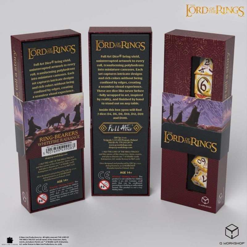 Der Herr der Ringe Full Art 7er-Würfelset Ringträger (Whitefire Radiance) Image 5