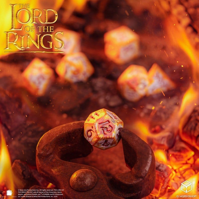 Der Herr der Ringe Full Art 7er-Würfelset Ringträger (Whitefire Radiance) Image 8