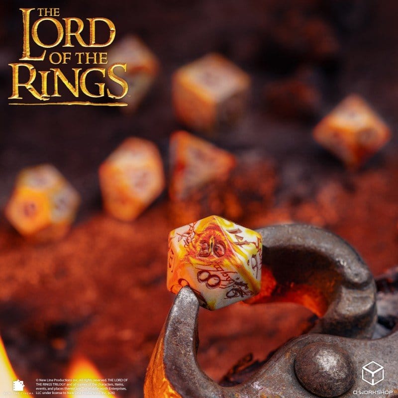 Der Herr der Ringe Full Art 7er-Würfelset Ringträger (Whitefire Radiance) Image 9