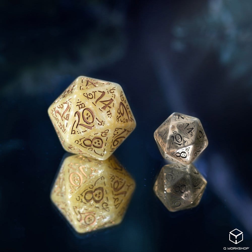 Elvish Jumbo 7er-Würfelset (Schimmernd Beige & Kupfer) Image 2
