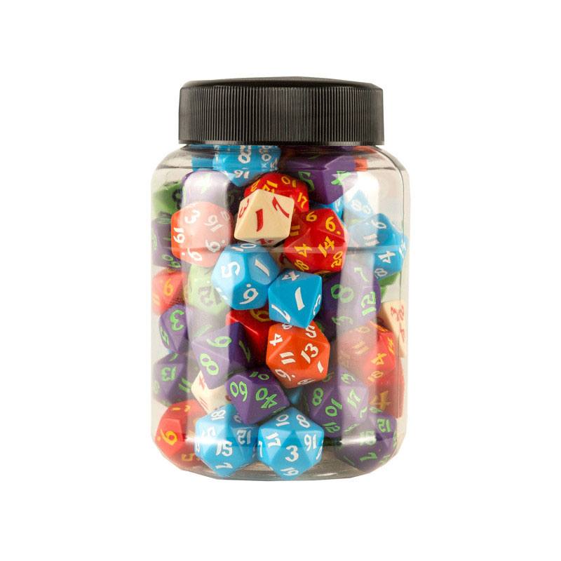 Runder Behälter mit klassischen RPG-Würfeln (80) Image 1