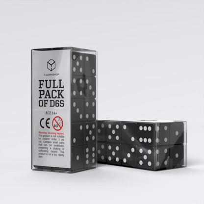 Q Workshop Würfel Set Full Pack D6 Schwarz (20) Image 3