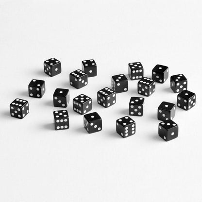 Q Workshop Würfel Set Full Pack D6 Schwarz (20) Image 4
