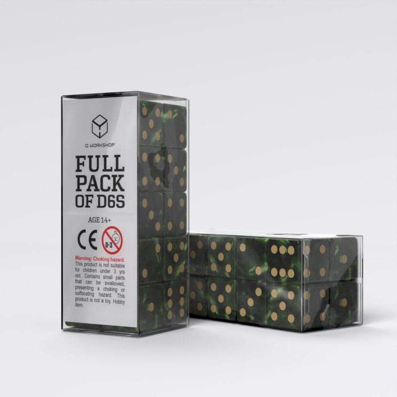 Q Workshop Würfel Set Full Pack D6 Grün (20) Image 5