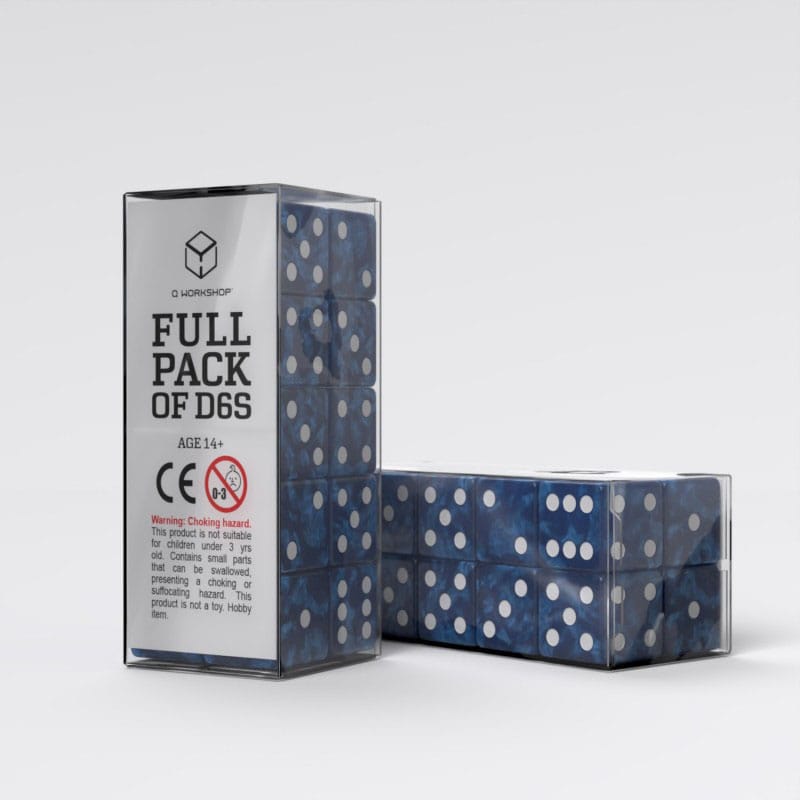 Q Workshop Würfel Set Full Pack D6 Kobalt (20) Image 2
