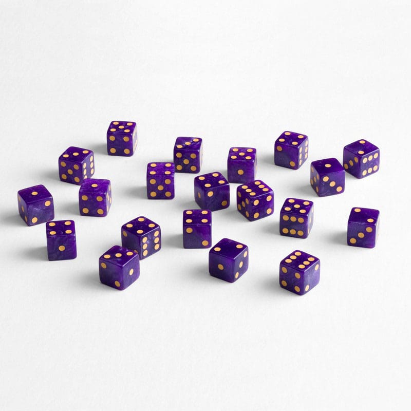 Q Workshop Würfel Set Full Pack D6 Shimmering Purple (20) Image 3