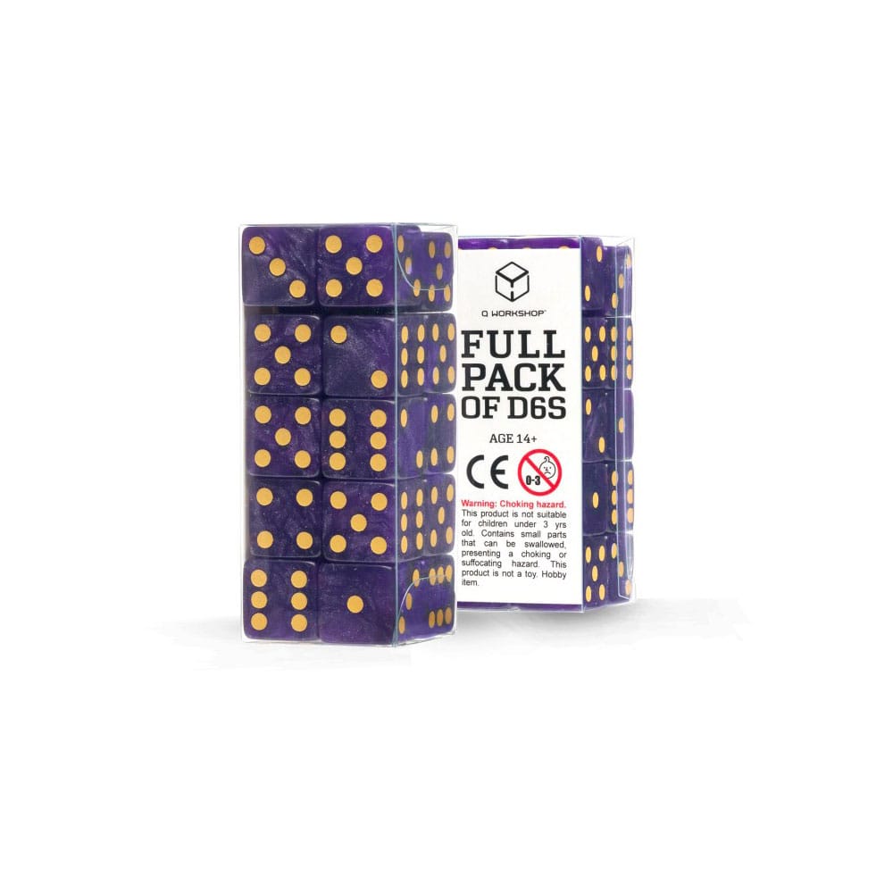 Q Workshop Würfel Set Full Pack D6 Shimmering Purple (20) Image 1
