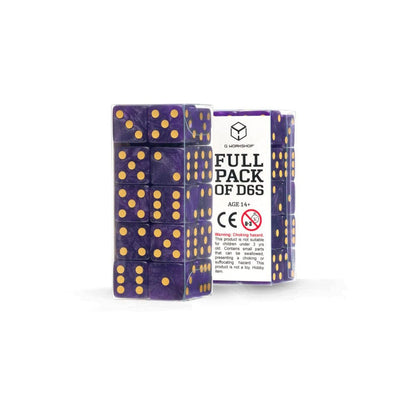 Q Workshop Würfel Set Full Pack D6 Shimmering Purple (20) Image 1