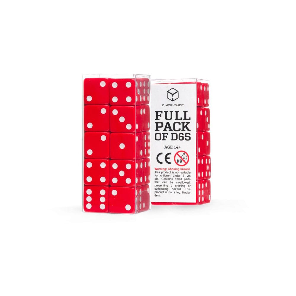 Q Workshop Würfel Set Full Pack D6 Rot (20) Image 1