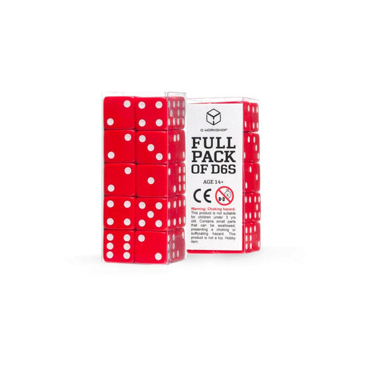 Q Workshop Würfel Set Full Pack D6 Rot (20) Image 1