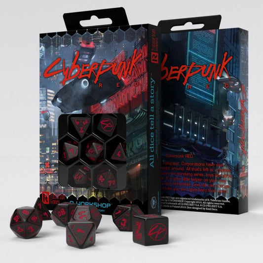 Cyberpunk Würfel Set Blood over Chrome (7) Image 2