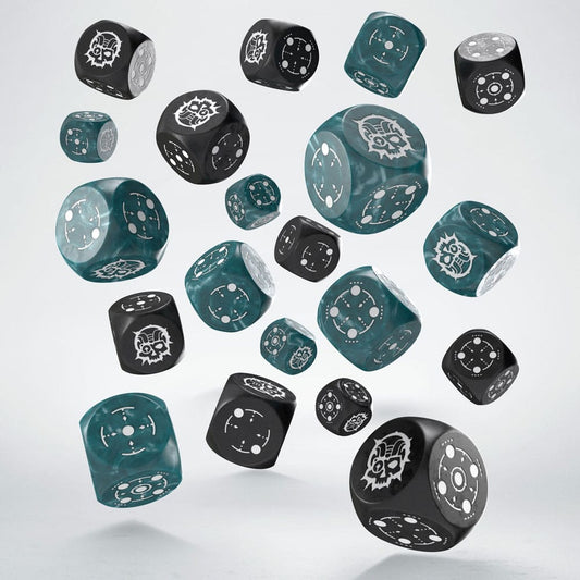 Crosshairs Compact D6 Würfel Set Stürmisch & Schwarz (20) Image 1