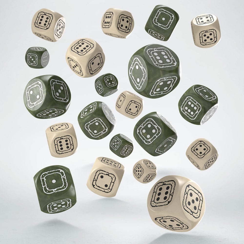 Fortress Compact D6 Würfel Set Beige&Olive (20) Image 1