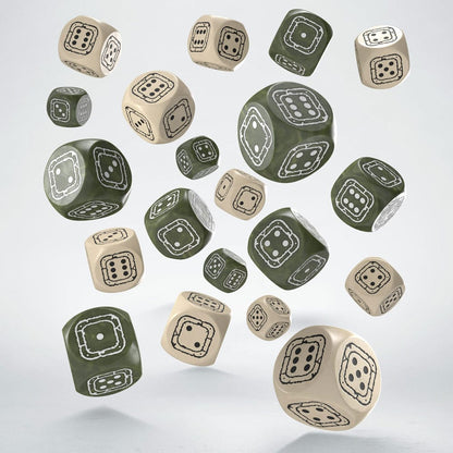 Fortress Compact D6 Würfel Set Beige&Olive (20) Image 1