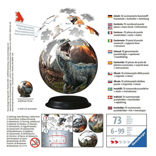 Jurassic World 3D Puzzle Ball (72 Teile) Image 2