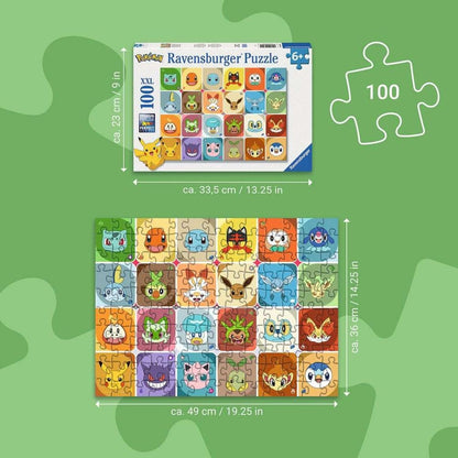 Pokémon Kinderpuzzle Pokémon Gesichter (100 Teile XXL) Image 3