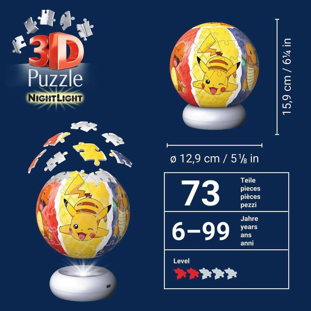 Pokémon 3D Puzzle-Ball Nachtlicht (73 Teile) Image 5
