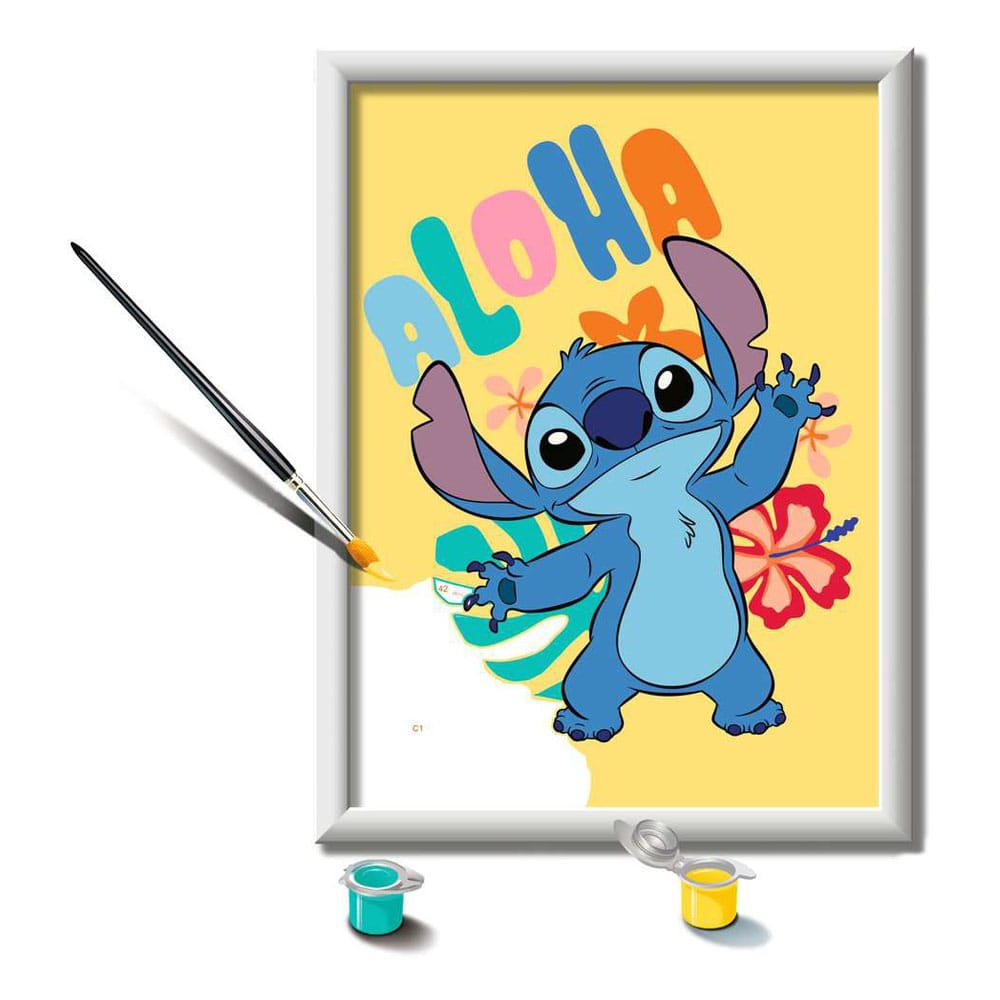 Disney Malen nach Zahlen Malset Aloha Stitch 18 x 24 cm *Deutsche Version* Image 3