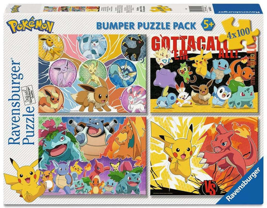 Pokémon Puzzles 4er-Pack Pokémon-Kumpels (4x100 Teile) Image 1