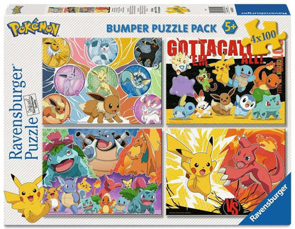 Pokémon Puzzles 4er-Pack Pokémon-Kumpels (4x100 Teile) Image 1