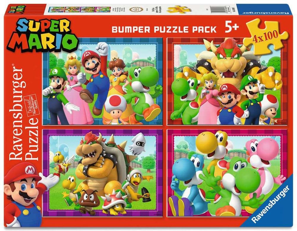Super Mario Puzzles 4er-Pack Zeit für Mario! (4x100 Teile) Image 1