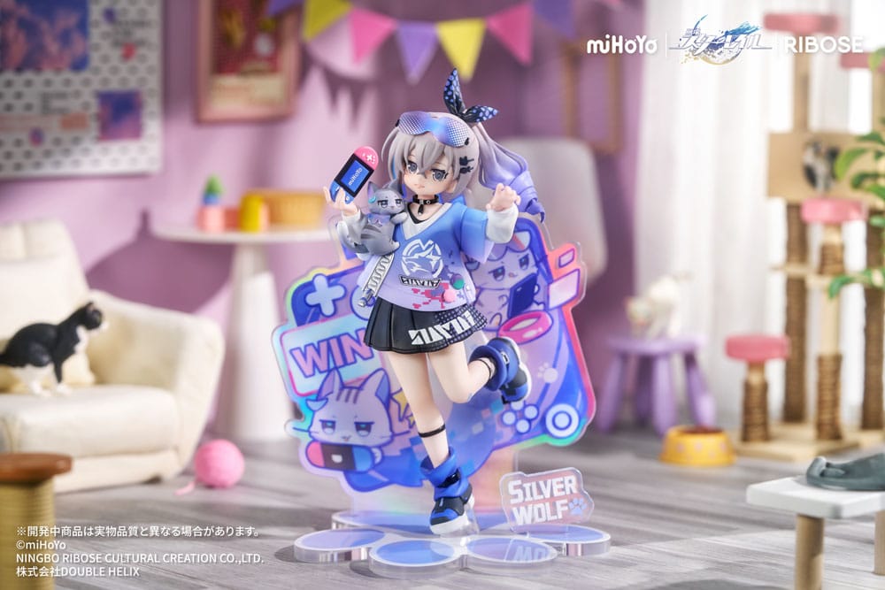Honkai: Star Rail Rise Up Little Cat Series PVC Statue Silver Wolf Ver. 19 cm Image 6